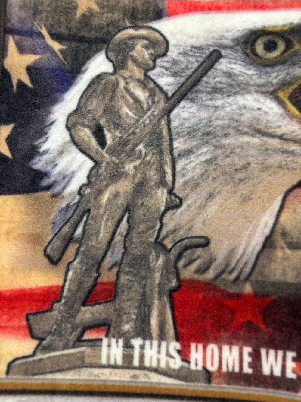 Patriotic Eagle Door Mat - Red, White & Blue